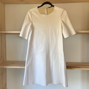 Zara Faux Leather Mod A-Line Mini Dress